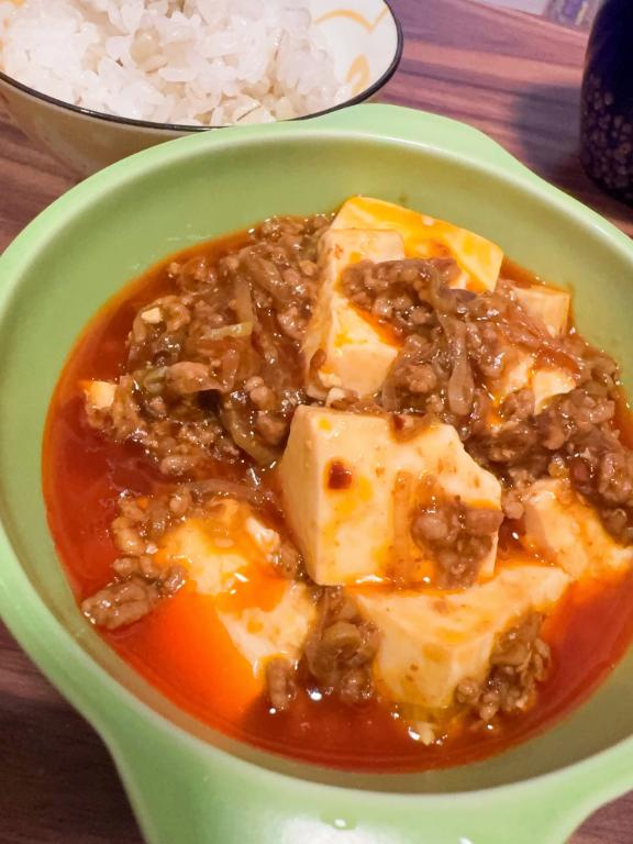 麻婆豆腐と、